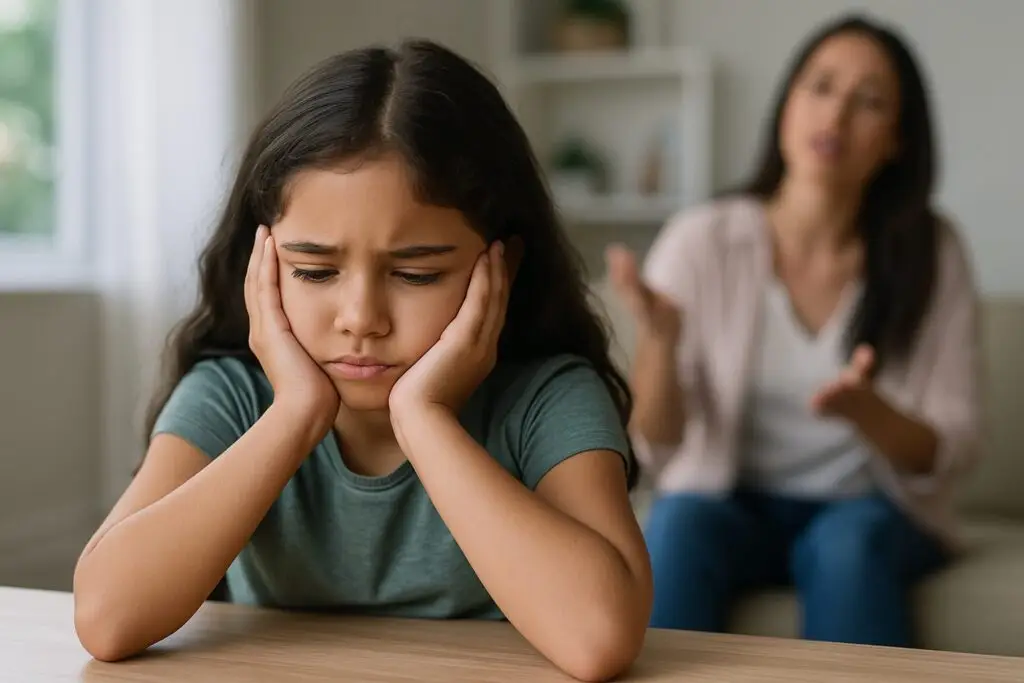 Image of a mom trying to help her daughter who is depressed representing Mental Health Struggles Caused by Chronic Illness or Instability.