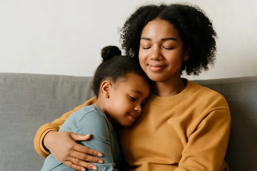 image of a mom and daughter representing what happens after domestic violence escape.